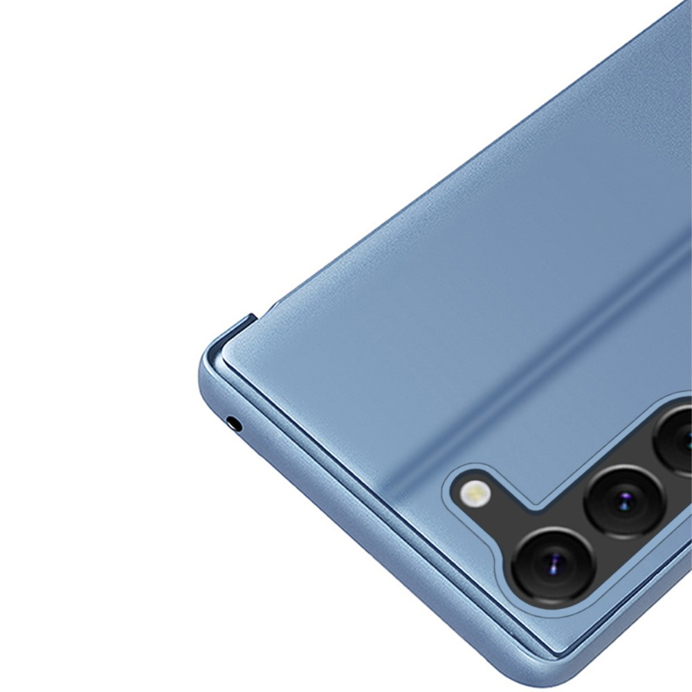 Samsung Galaxy S23 5G Clear View Standing Flip Cover Tasche - Silber