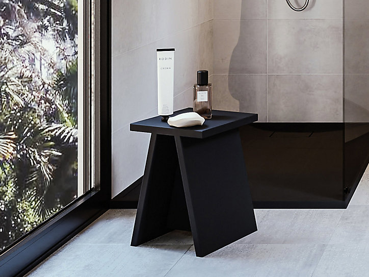 Tabouret pour salle de bains Allibert Lida noir