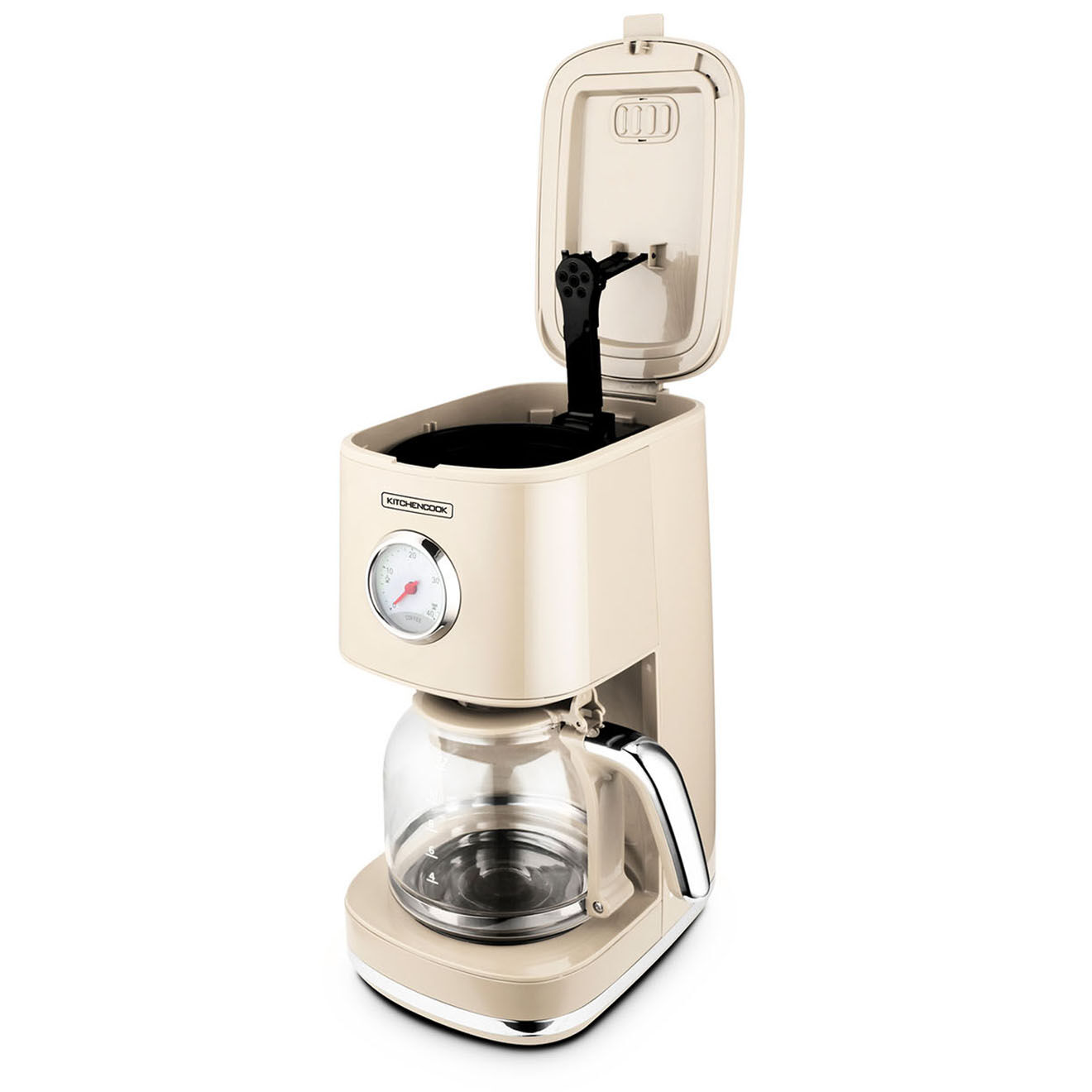 Kitchencook Cafetière Style rétro beige - 45.2x31.2x39.6 cm