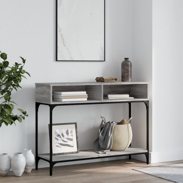Consola de Entrada Larice de 100 cm Cinzento Design Minimalista
