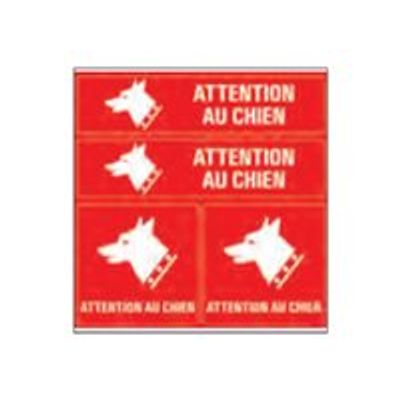 Pickup - Pictogramme - Attention au chien - 4 autocollants 150 x 150 mm