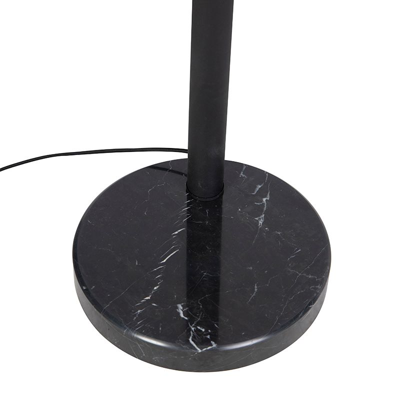 Design vloerlamp zwart 5-lichts - Sixties Marmo