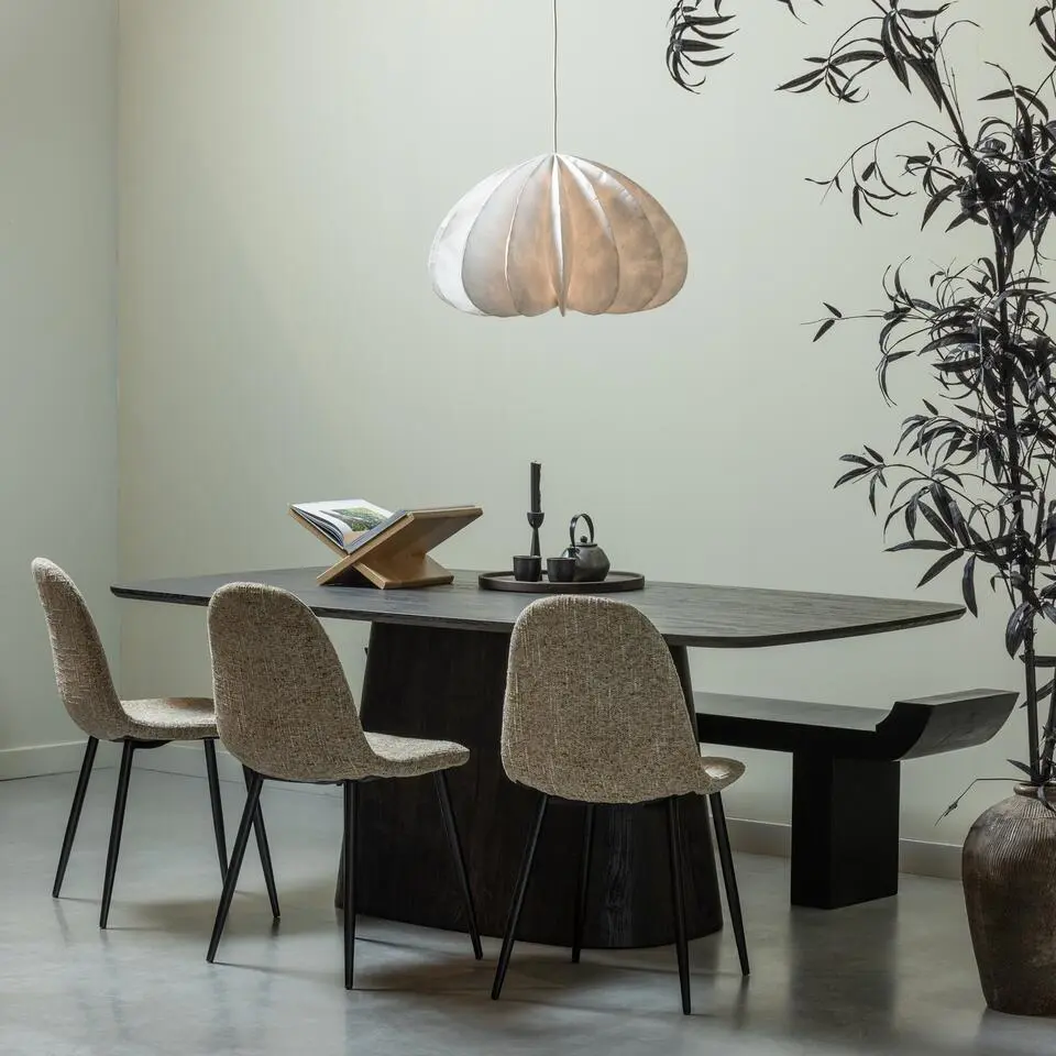 WOOOD Leah Eettafel - MDF - Donkerbruin - 76x200x105
