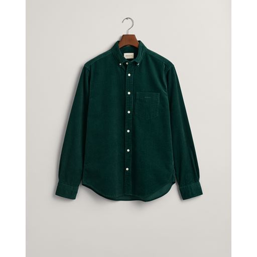 GANT Langærmet Fløjlsskjorte, Tartan Green, L