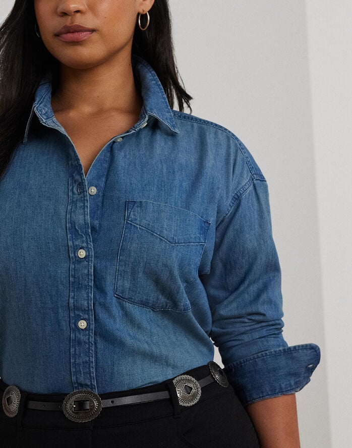 Lauren Ralph Lauren 2X1 DENIM-SHIRT Autumn blue wash