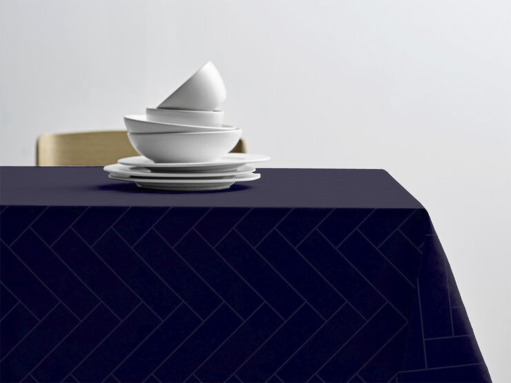 Södahl Dug Tiles Damask Indigo Indigo