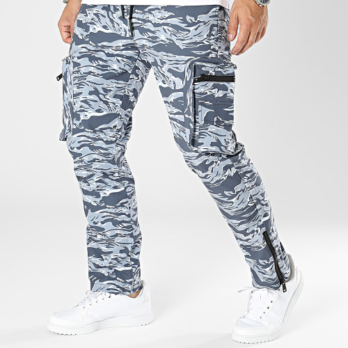 Pantalon Cargo Gris Camouflage