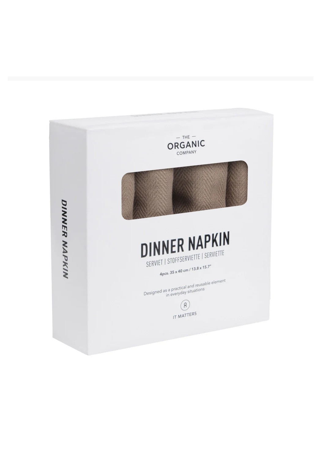 The Organic Company Stoffservietten 4er-Pack Dinner Napkin Clay