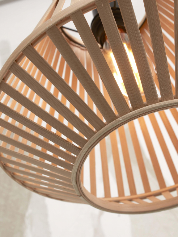 Good&Mojo Merapi hanglamp Ø30 naturel/zwart