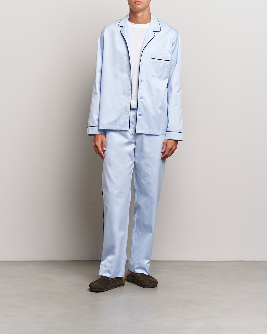 Tekla Sateen Pyjama Pants Bellhop Blue