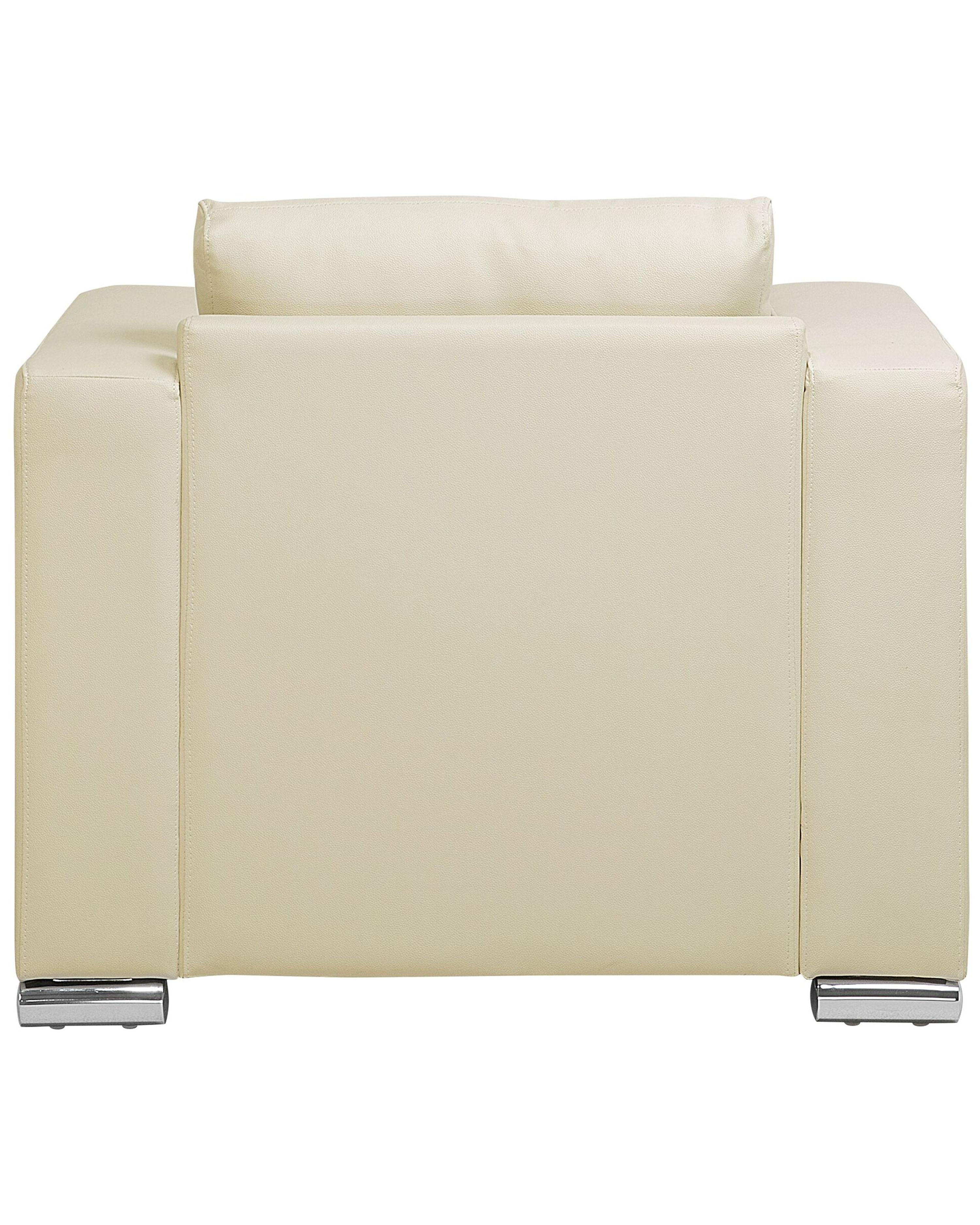 Fauteuil HELSINKI Leer Lichtbeige
