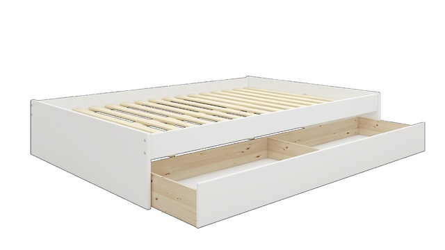 GOODproduct Bettschubkasten »Magdala, Bettkasten, Schublade« Breite 199 cm, auf Rollern, Schubkasten mit 2 Abteilungen