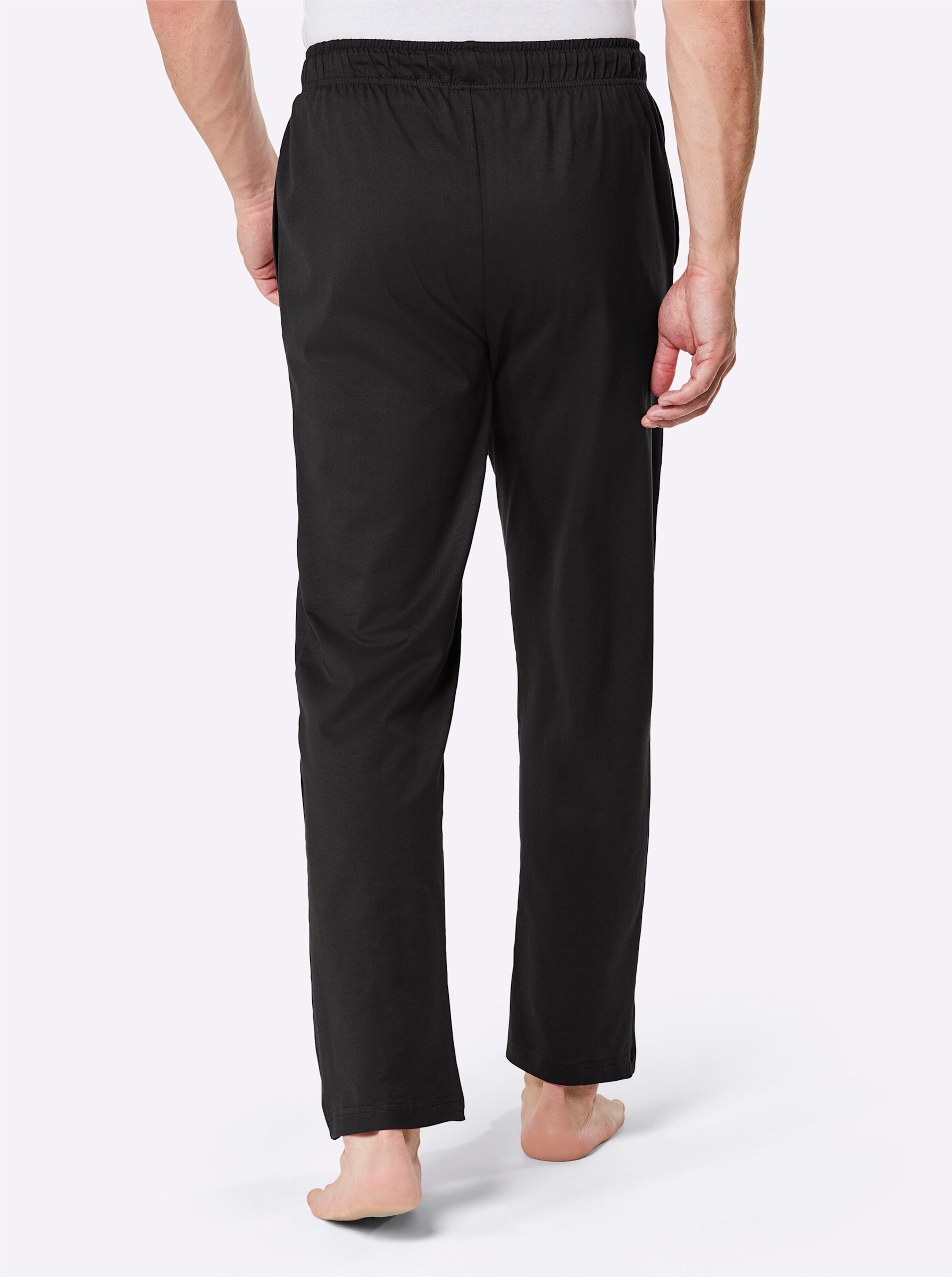 wäschepur men Hose lang in bordeaux + schwarz