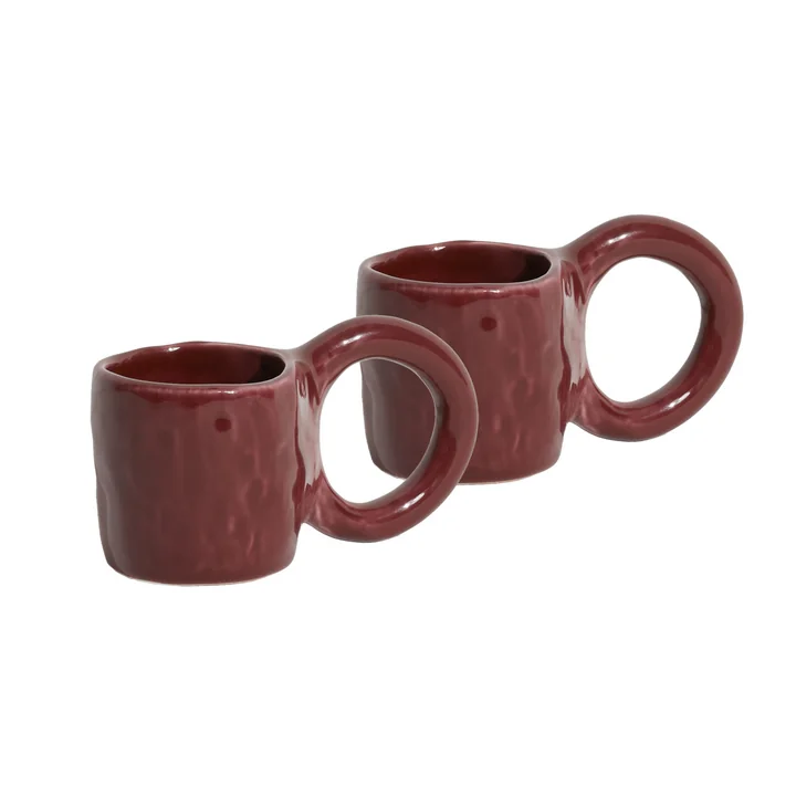 Petite Friture - Donut Espresso Becher, cherry (2er-Set)