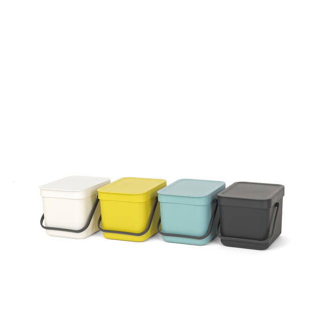 Brabantia Sort & Go afvalemmer 6 liter - Dark Grey