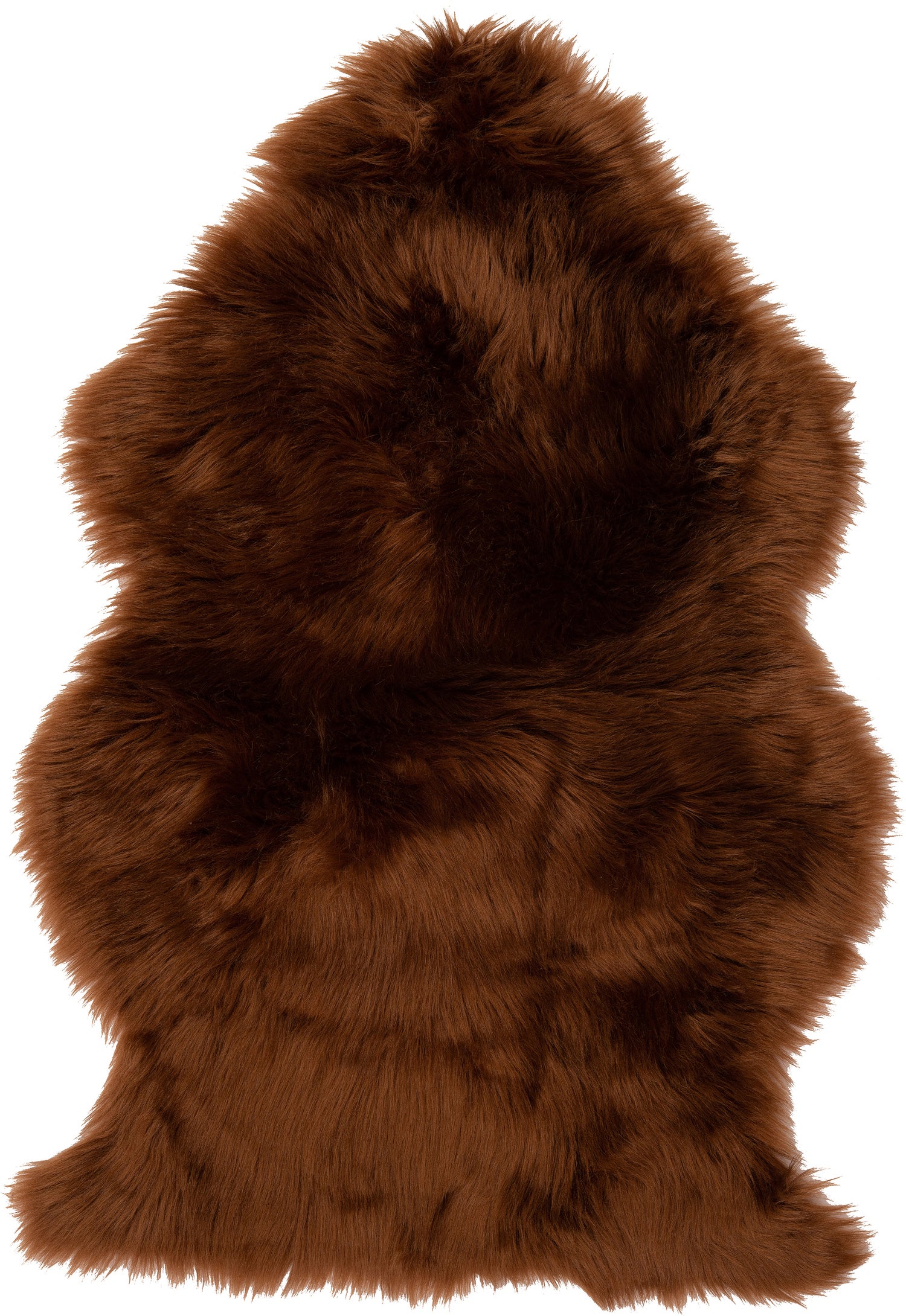 Intratuin schapenvacht imitatiebont bruin 90 x 58 cm