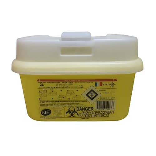 Collecteur boîte à aiguilles DASRI 2L Pacto+ NF X Stil Eco