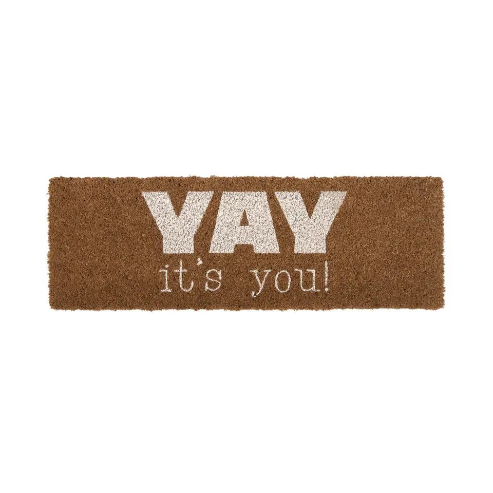 Present Time - Deurmat YAY, It's You! - Bruin - 75x25x1,5cm