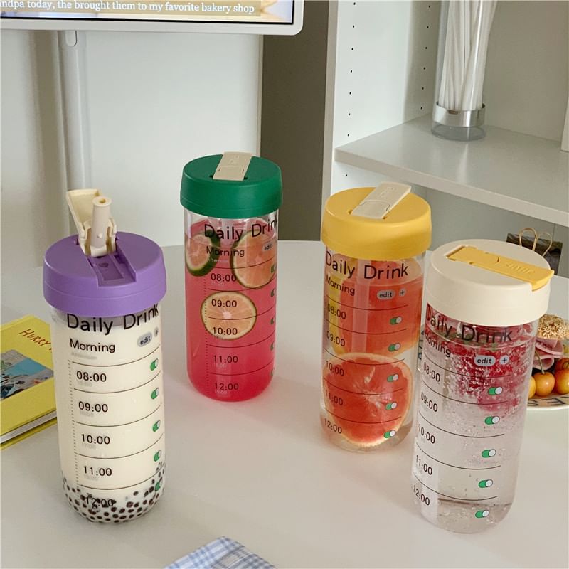 Olsin - Alarm Print Glazen Thee-infuser Drinkfles