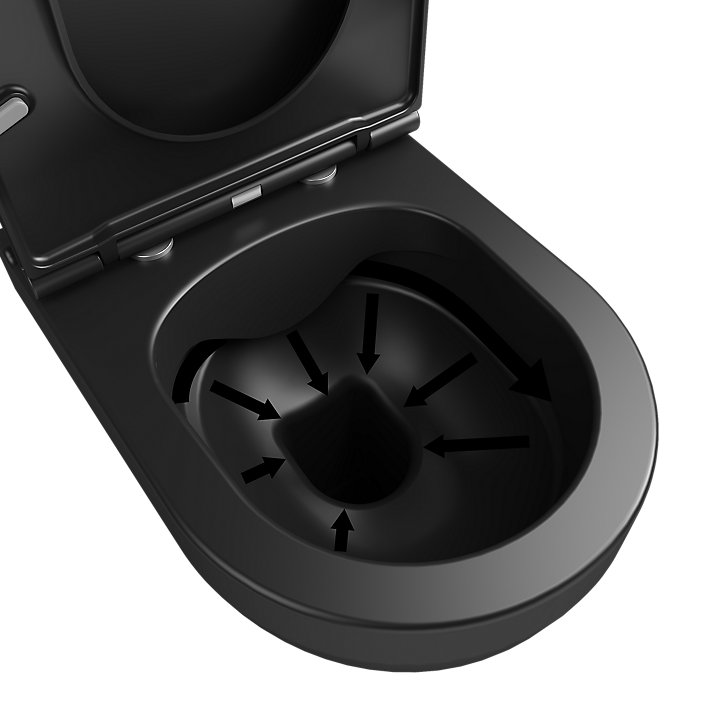 Cuvette WC à suspendre GoodHome Cavally coloris noir