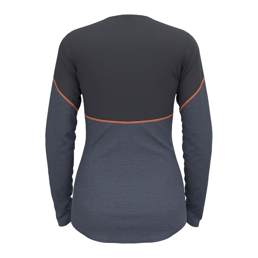 Odlo REVELSTOKE PW 150 - Sous-couche Femme folkstone gray/india ink melange