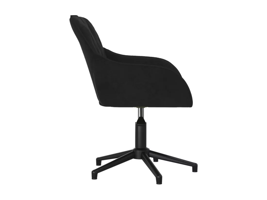 Chaise pivotante de bureau Noir Velours