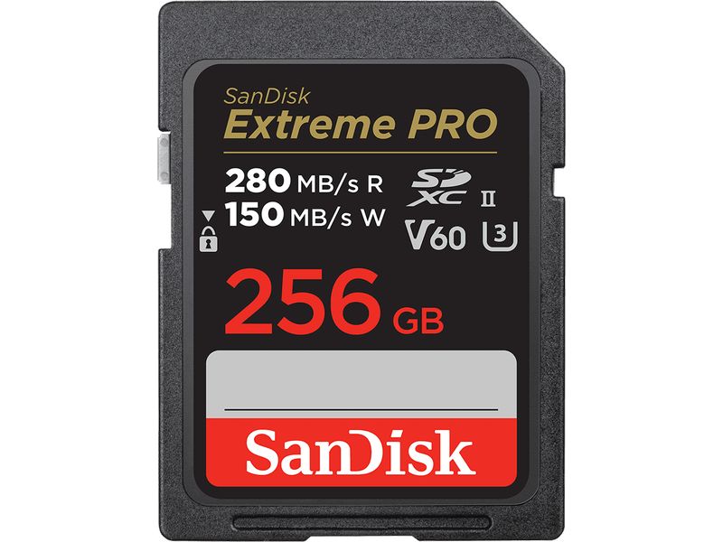 SanDisk SDXC-Karte Extreme PRO UHS-II 256 GB Superschnelle 8K-fähige SD-UHS-II-Speicherkarten