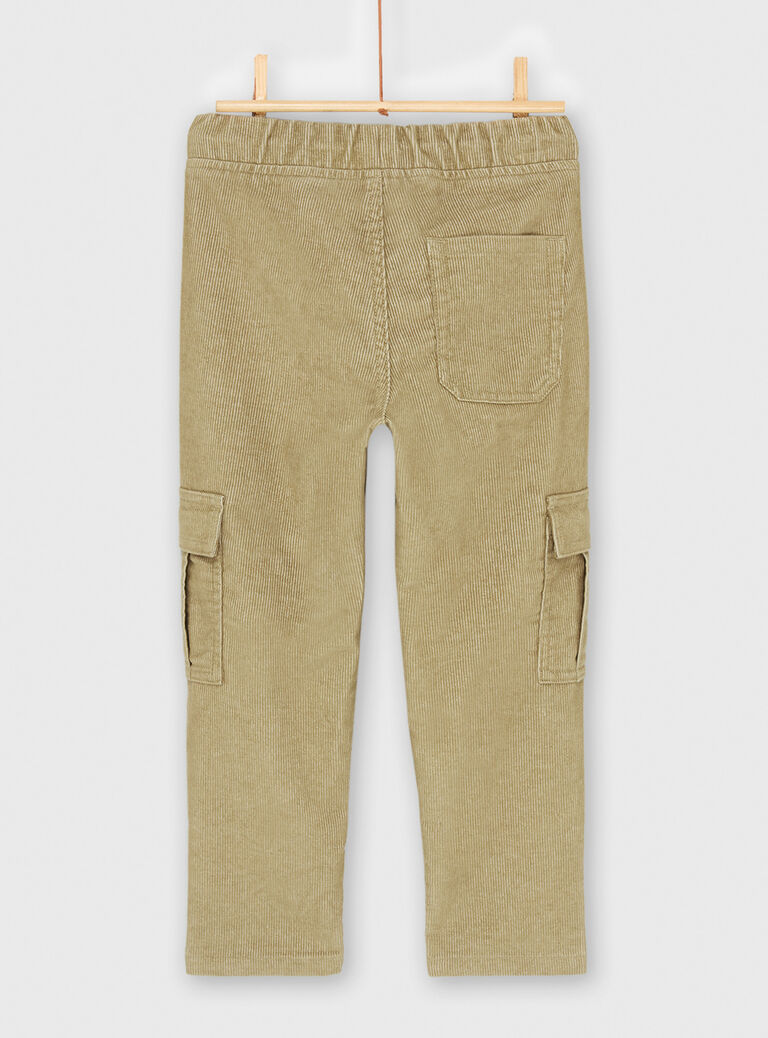 Pantalon cargo kaki doux pour garçon