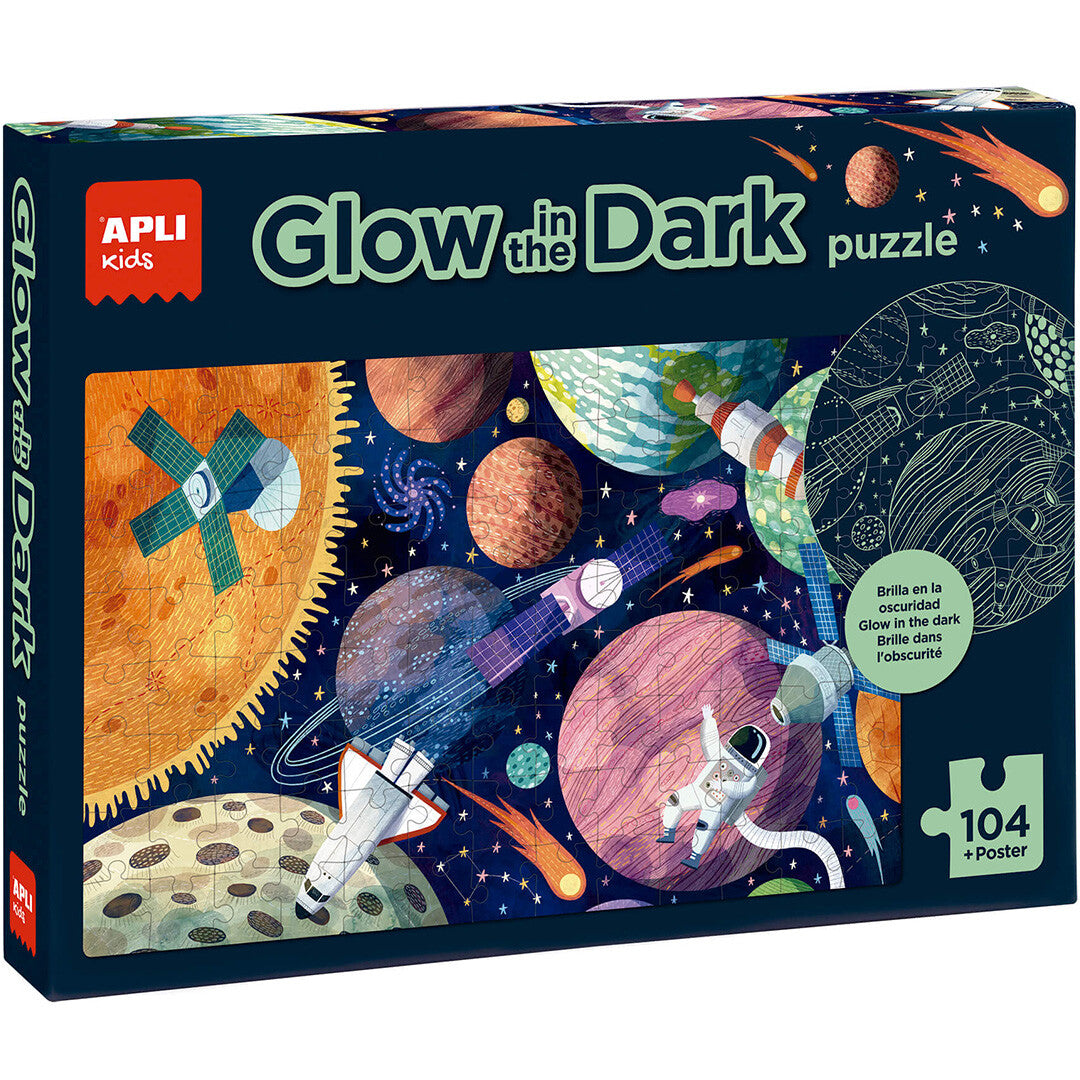 Apli kids puzzel ruimte glow in the dark - 104st