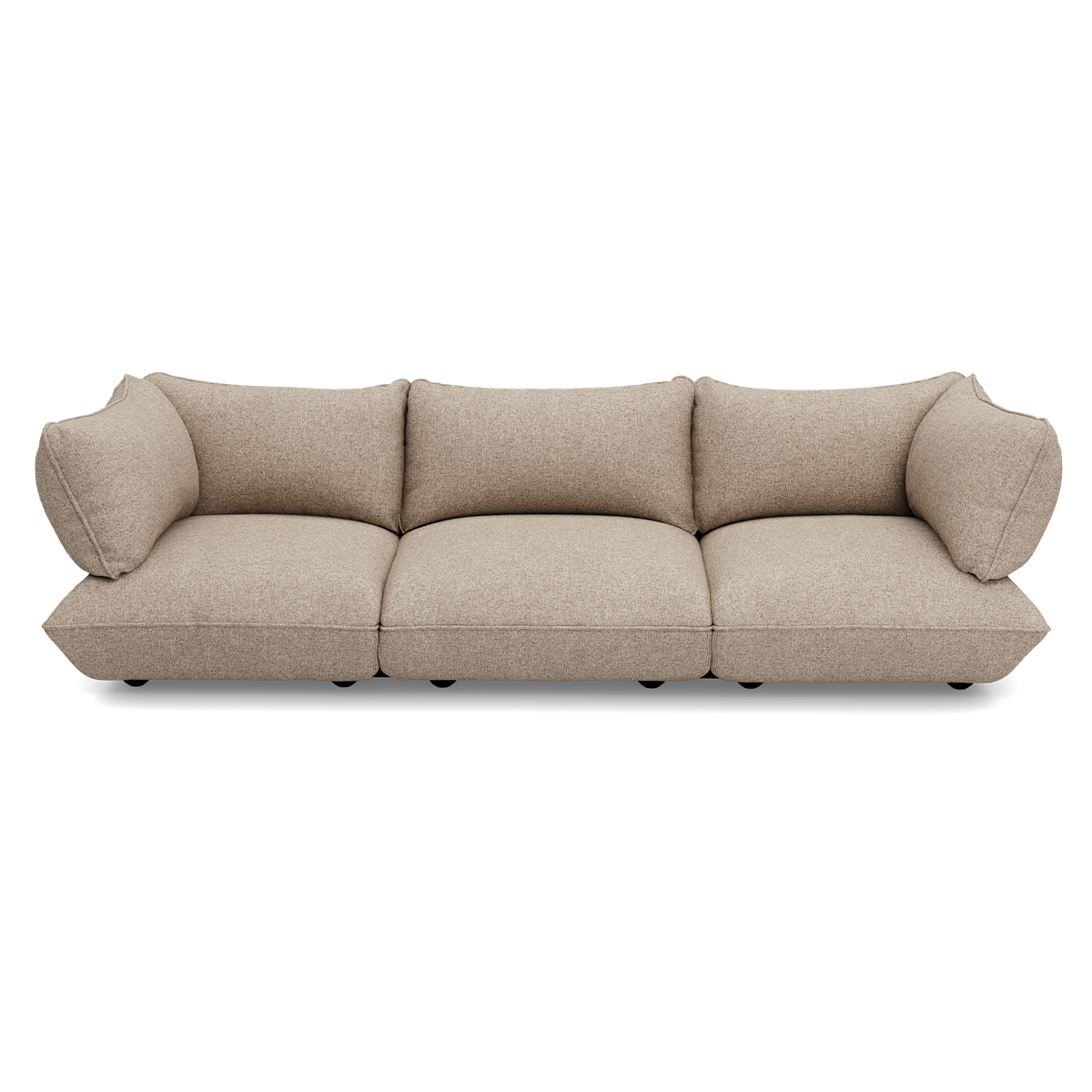 3-zitsbank Sumo boucle grecycled brown melange