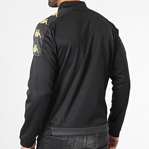 Sweat Col Zippé A Bandes Gassolo 331G3HW Noir Doré