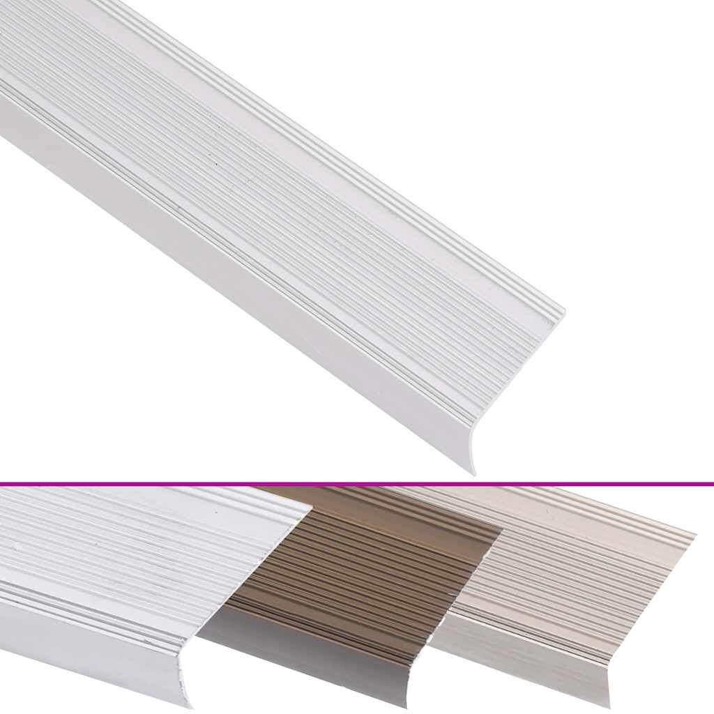 vidaXL L-vormige trapneuzen 15 stuks aluminium 90 cm