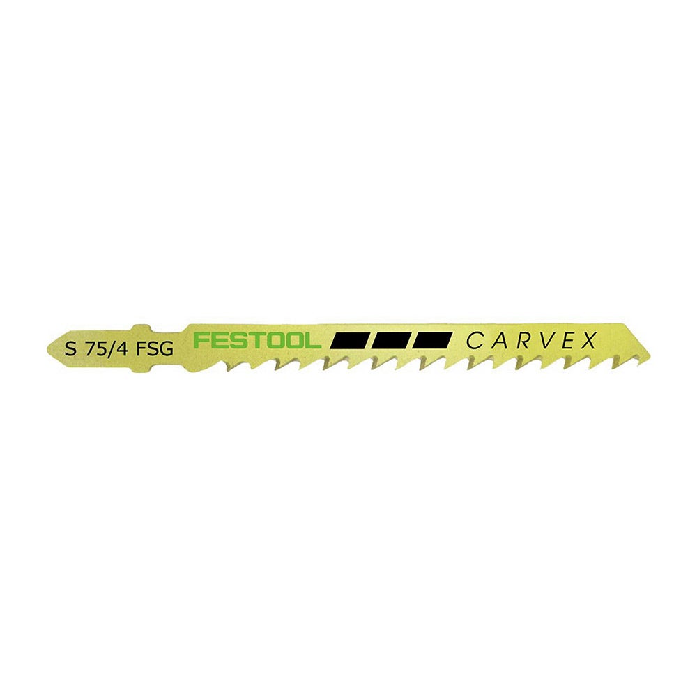 FESTOOL 75mm x 4mm T-Shank Jigsaw Blade for Wood Cutting - UNIVERSAL - 5 Piece 204316