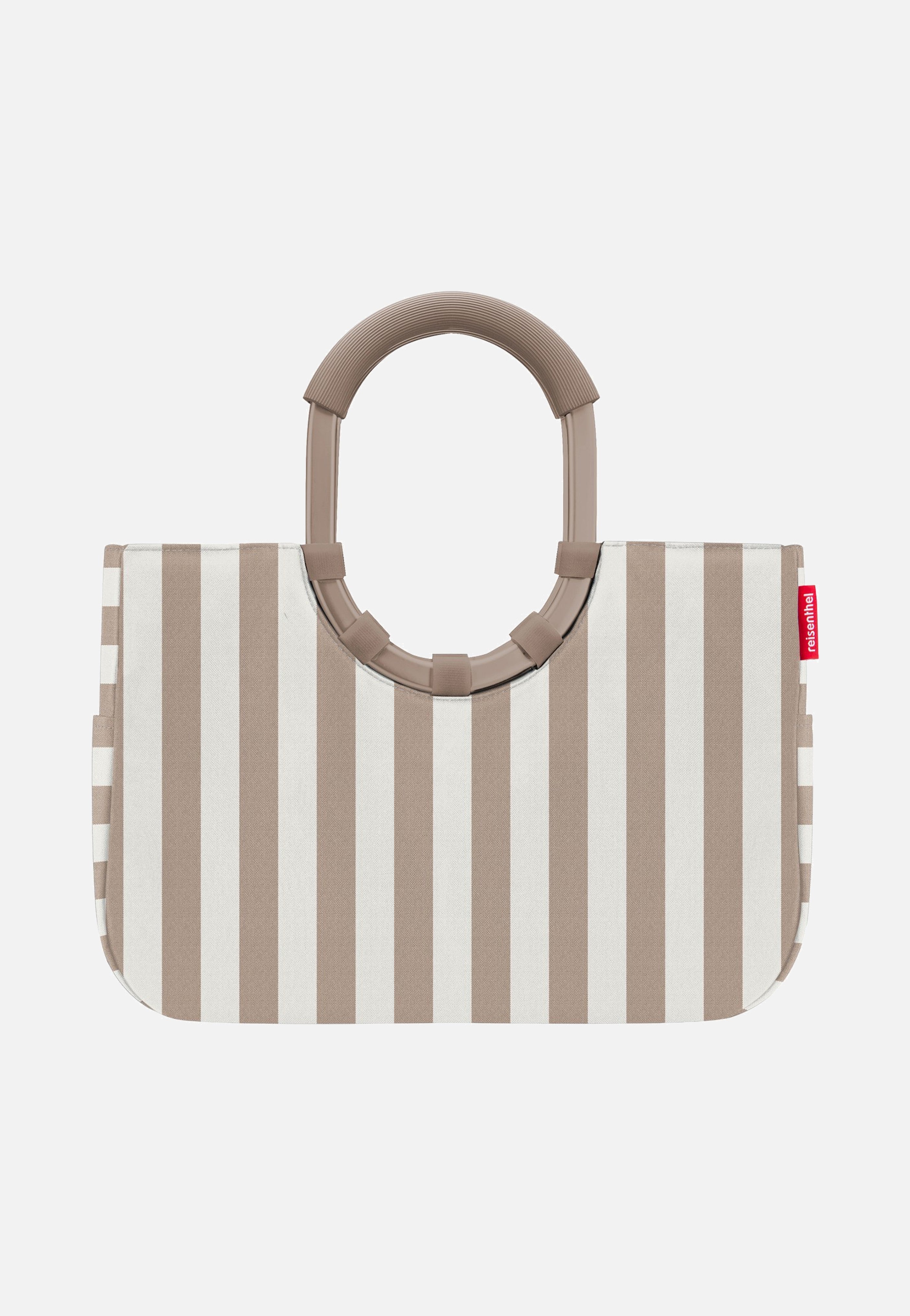 Loopshopper M Summerstripes Coffee - Einkaufskorb
