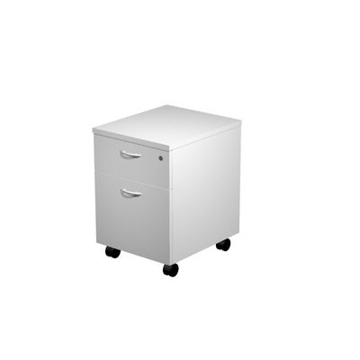 Caisson mobile Trend - L41,8xP52xH59,5 cm - monté - 2 tiroirs dont 1 DS - gris