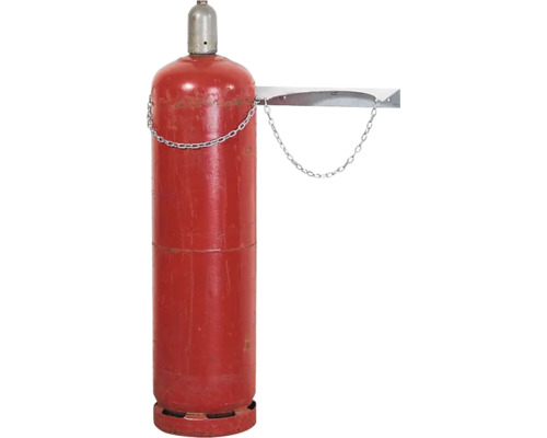 Gasfleswandbeugel WH 320-S van gegalvaniseerd staal, voor 2 flessen met een maximale diameter van 320 mm.