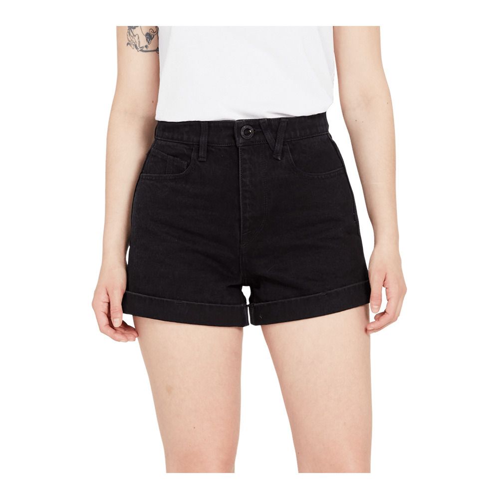 Volcom WEELLOW DENIM - Short Femme black