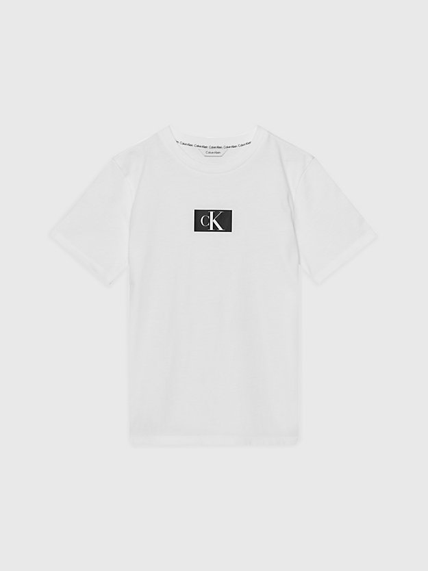 Camiseta infantil CK Monogram com logo para praia