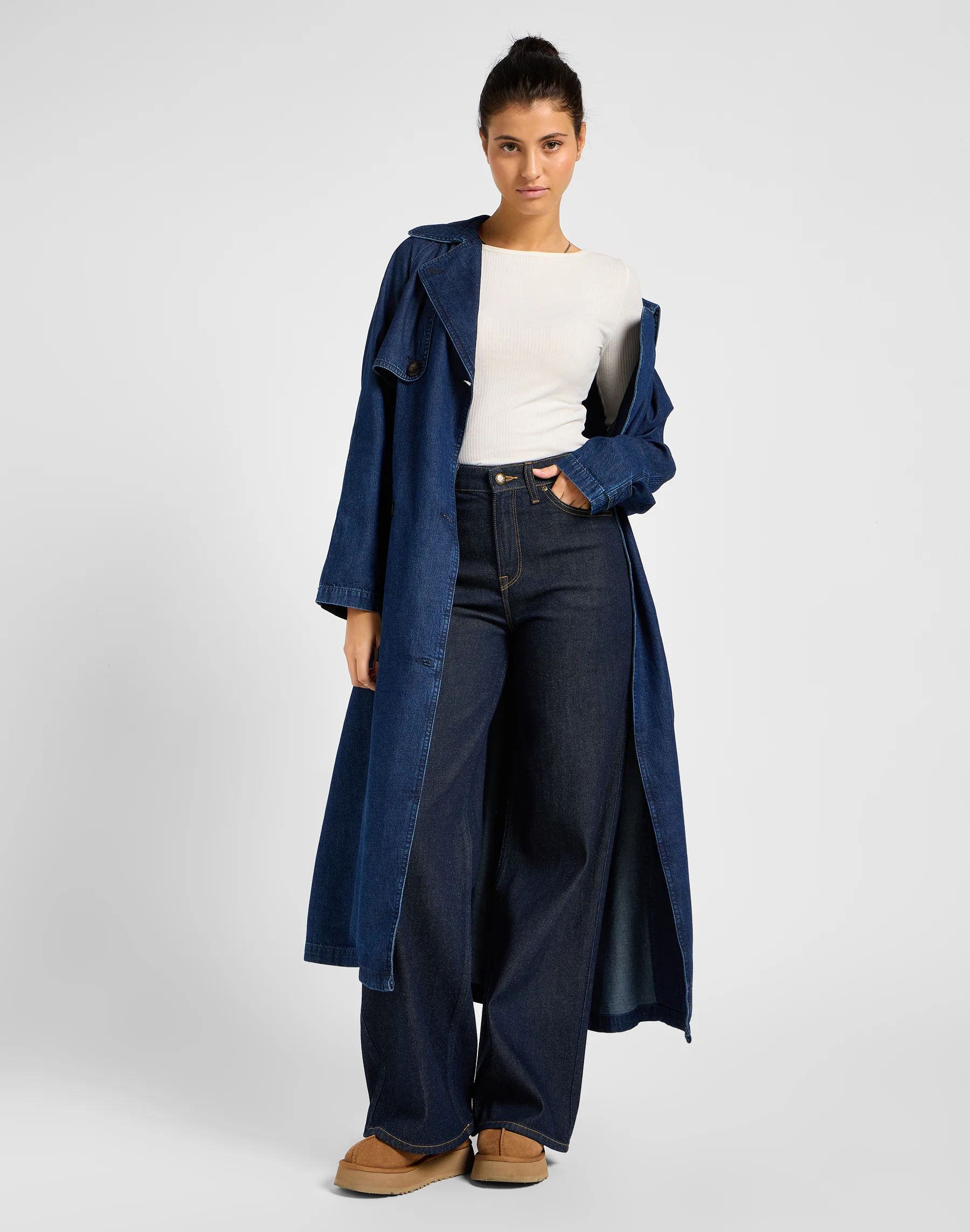 Lee  Stella A Line wide leg jeans - Dark Beat