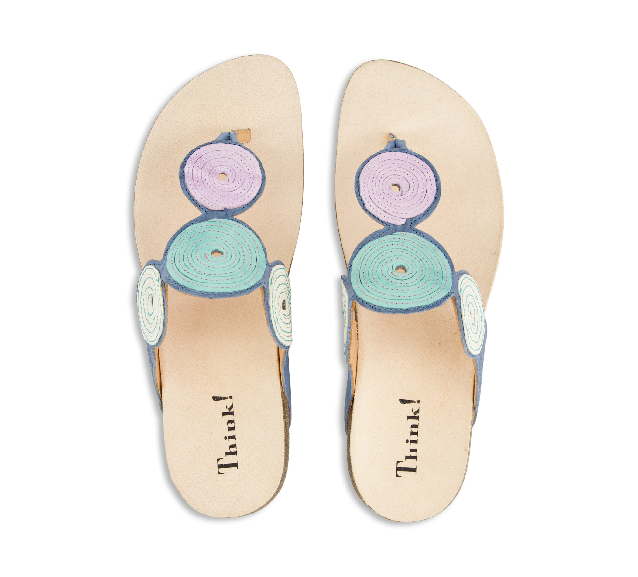 Think! Julia - Pantoletten blaumulticolor