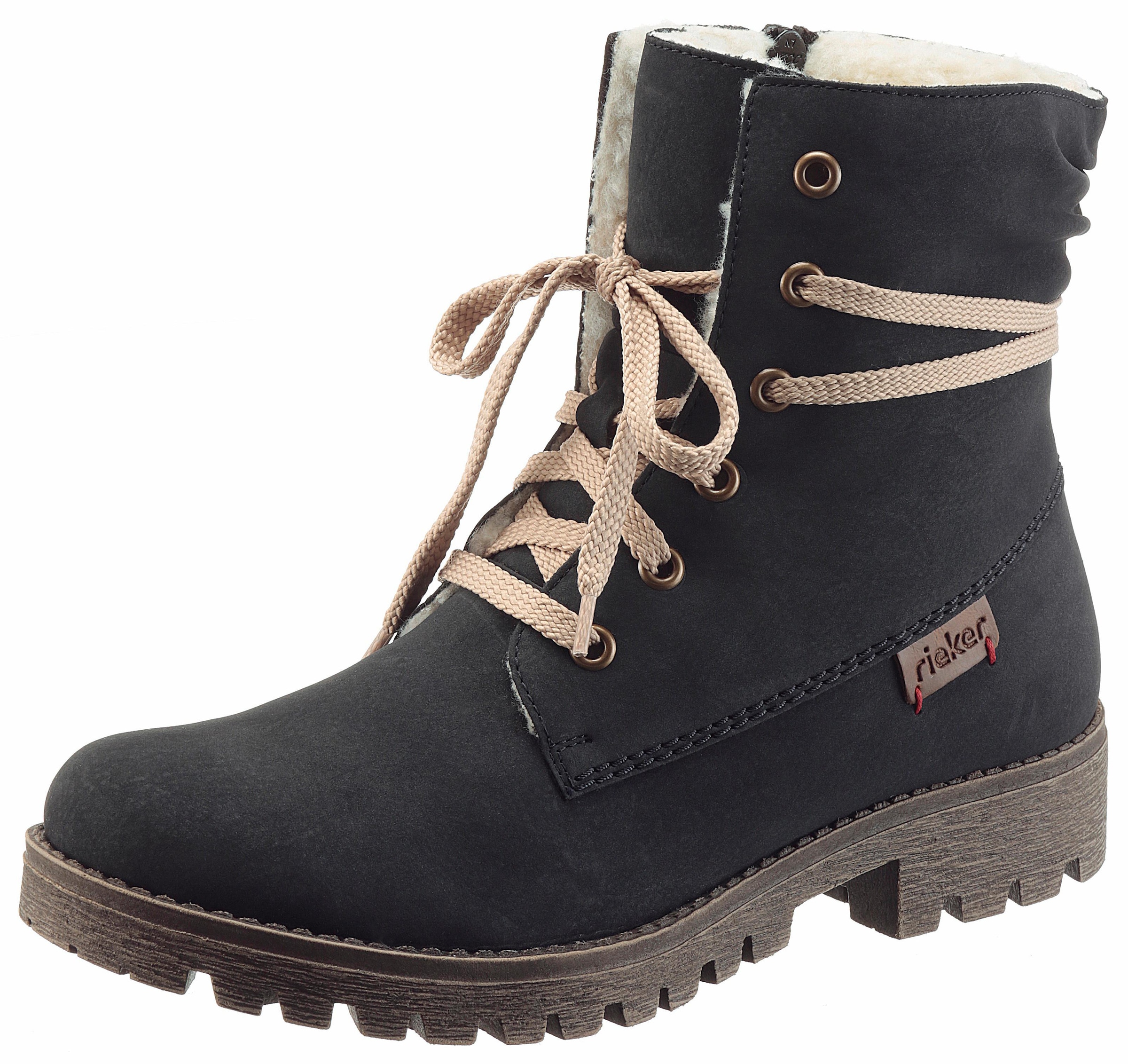 Rieker Winterboots  , Winterboots, Warmfutter, mit schaftumspielender Schnürung