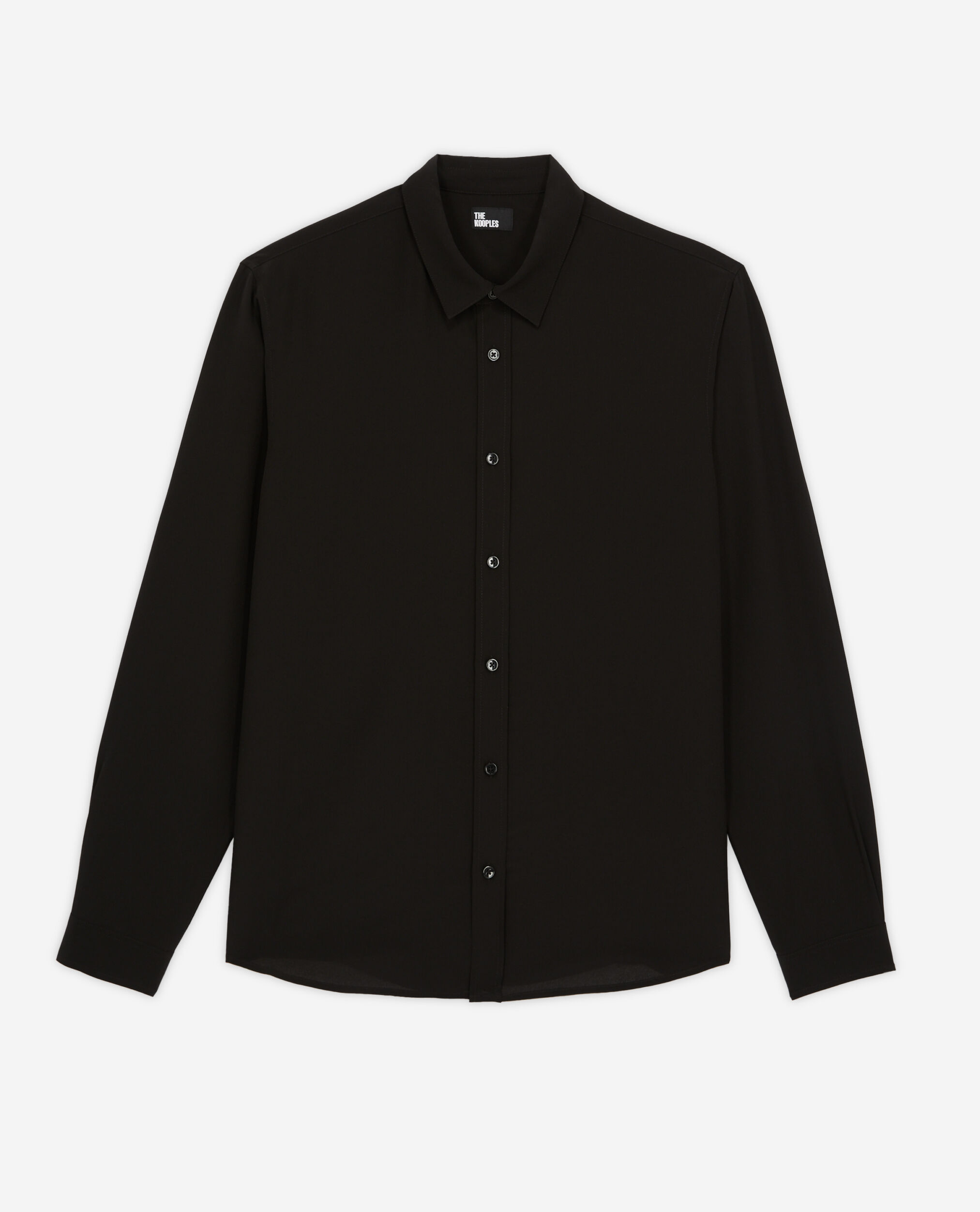 Chemise noire en soie