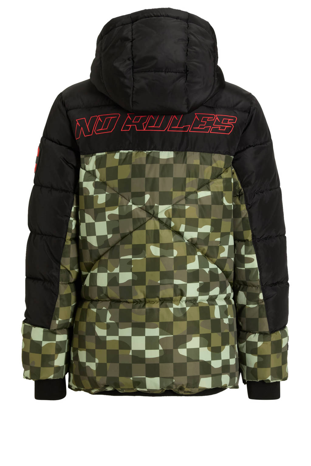 Coolcat Puffer Winterjas Josh Colourblock Camouflage