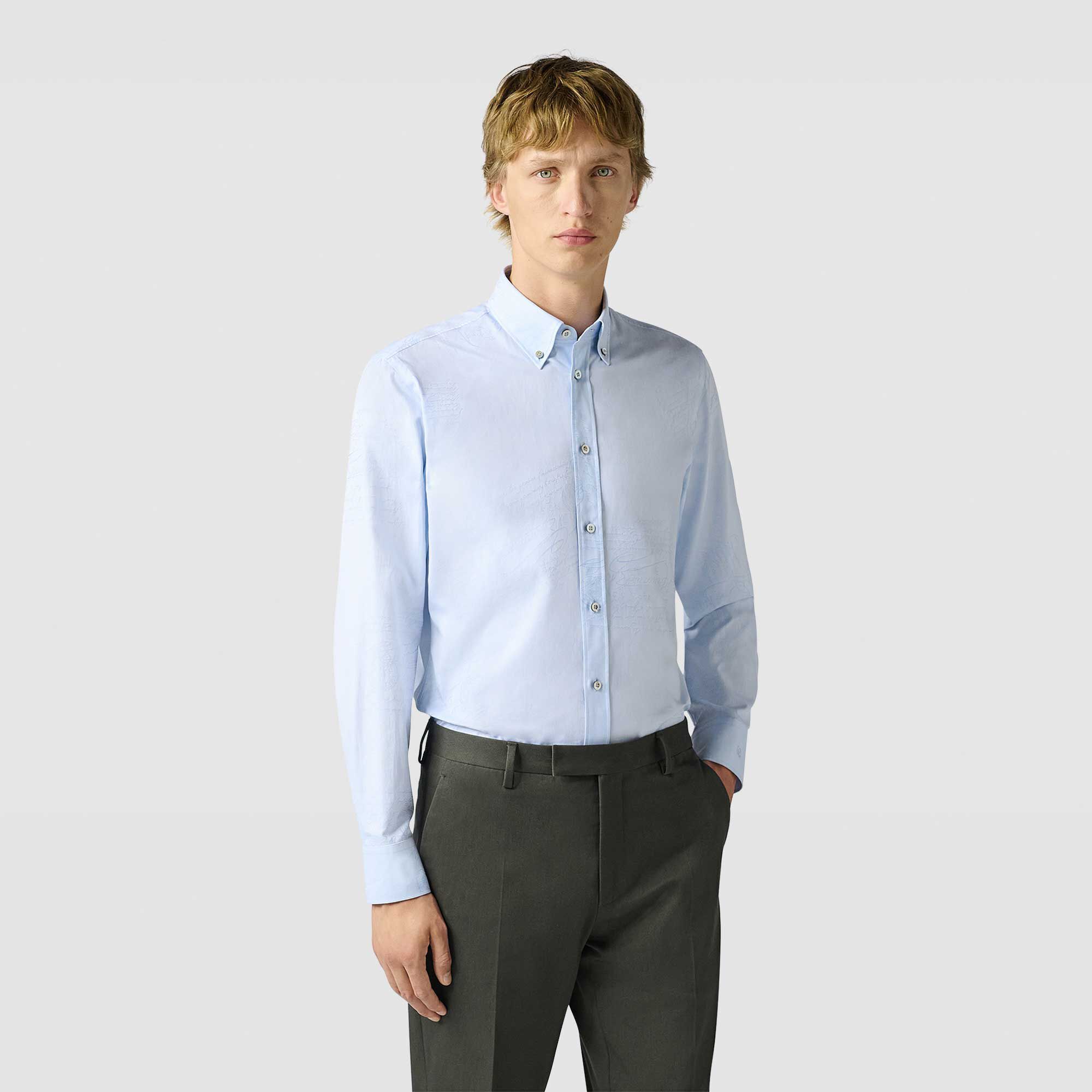 Chemise Alessandro À Col Boutonne En Coton Scritto