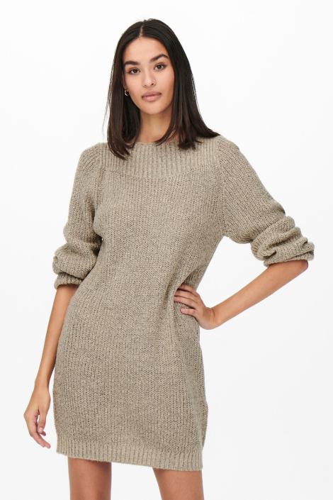 Jacqueline de Yong taupe dames jurk