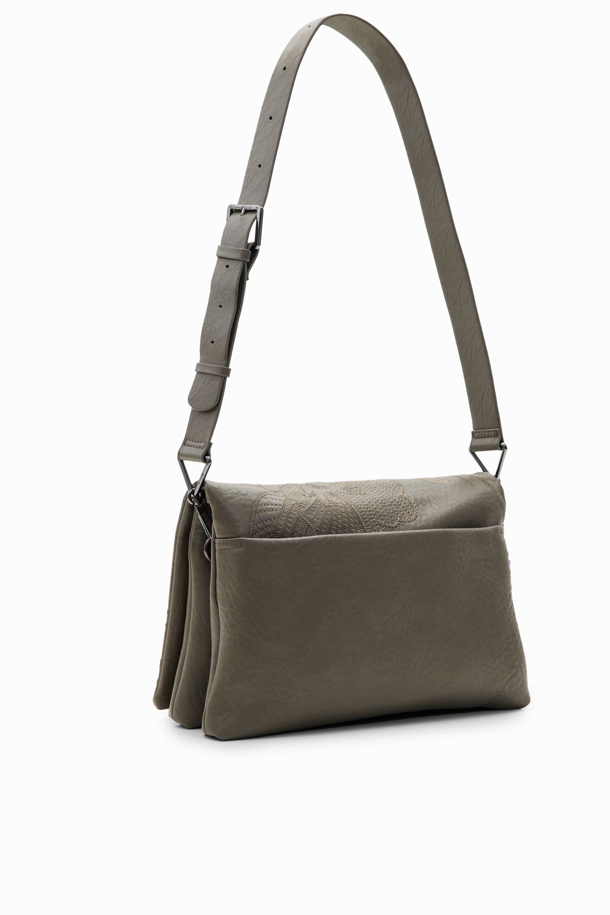 Sac à bandoulière moyen broderie fleurs