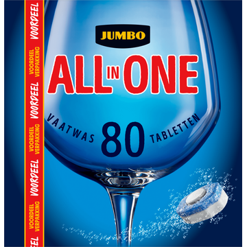 Jumbo All-in-One Vaatwastabletten 80 x 19g - Voordeelverpakking
