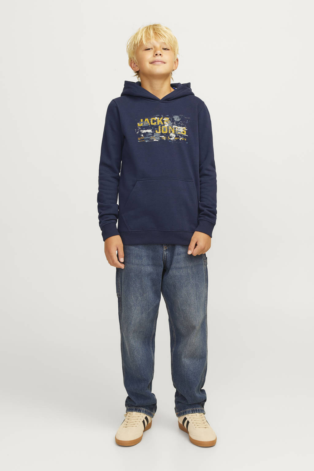 JACK & JONES hoodie JCOOUTDOOR donkerblauw