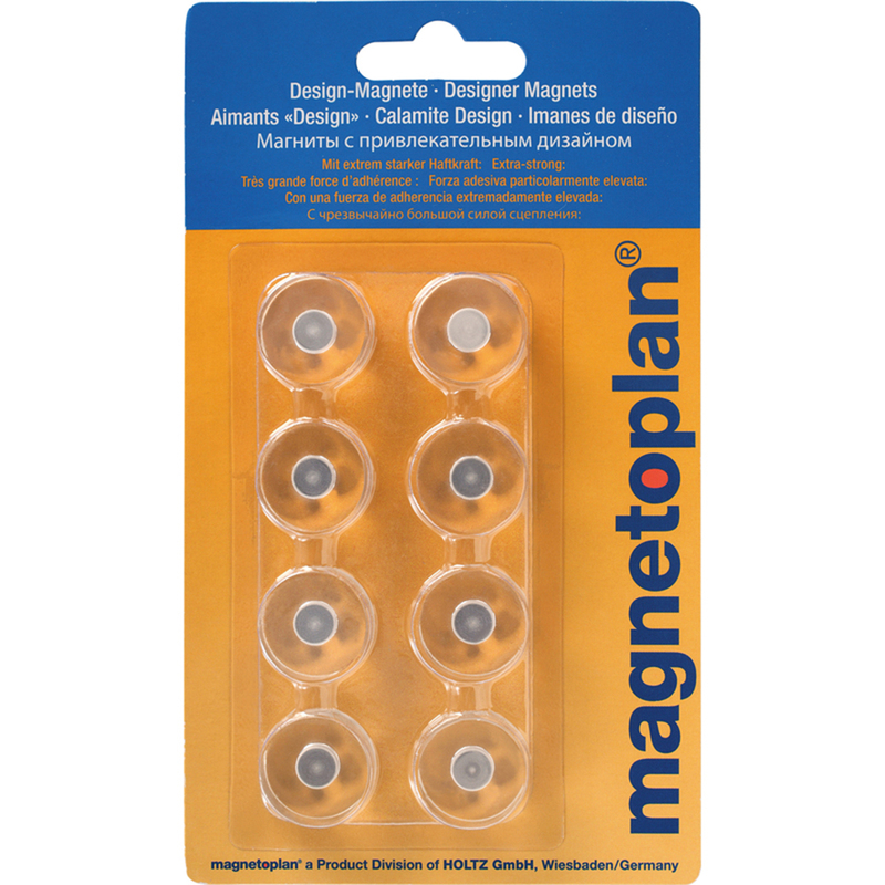 Magnetoplan Magnete Design, 20 mm, transparent, 8 Stück