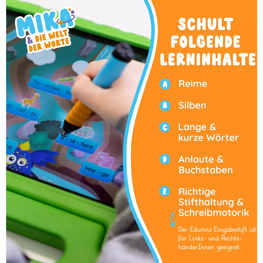 Edurino Lernspielzeug Lernfigur Edurino Starterset Mika - Erstes Lesen & Schreiben Mehrfarbig